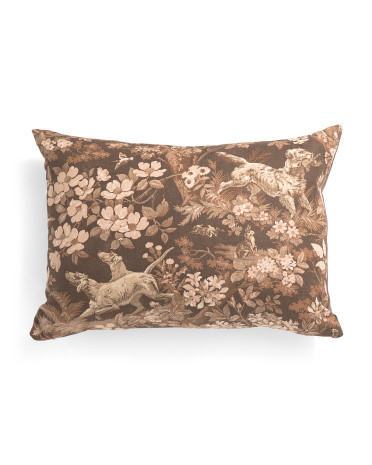 By Shumacher Fabric Made In Usa 18x24 Linen Luxury Hound Meadow Pillow | TJ Maxx