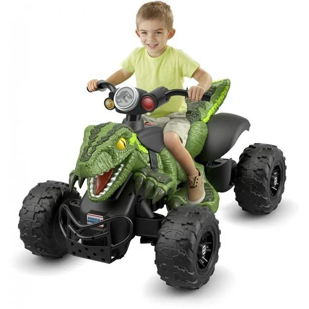 Power Wheels Jurassic World Dino Racer, Green 12V Ride On ATV for Kids ages 3 and up - Walmart.co... | Walmart (US)