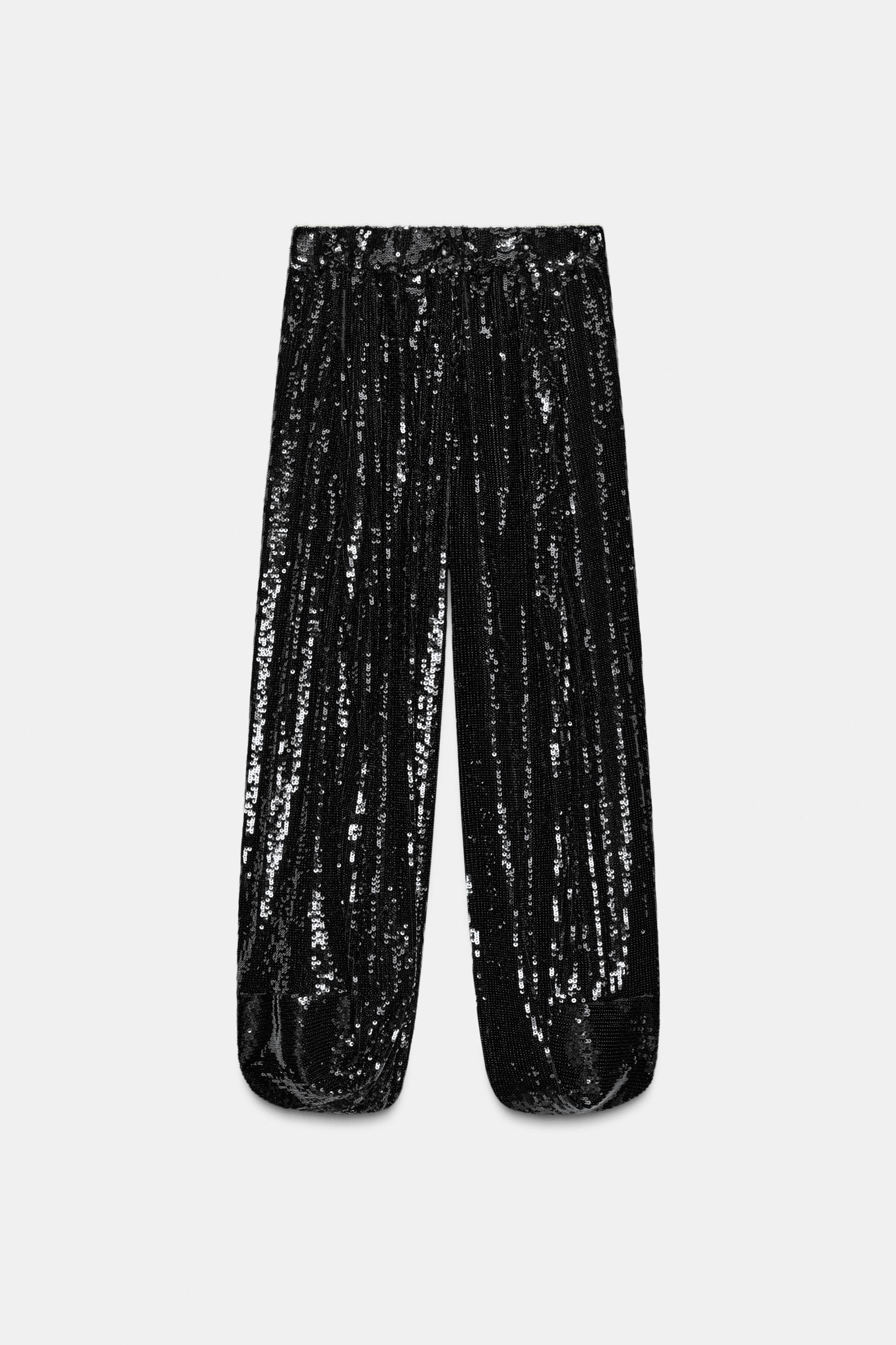 ZW COLLECTION LIMITED EDITION SEQUIN PANTS | Zara US