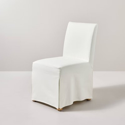Canvas Slipcover Armless Dining Chair - Cream - Hearth & Hand with | eBay US