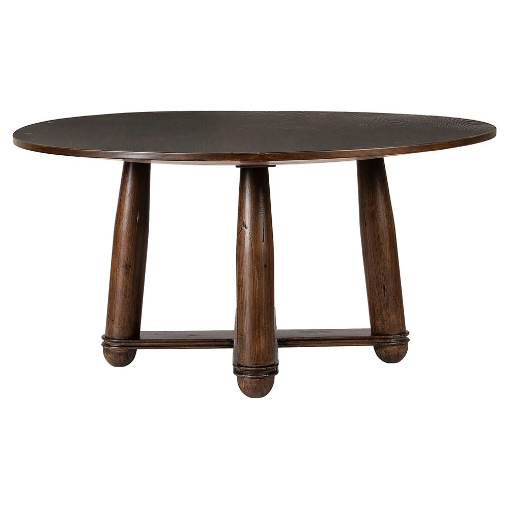 Hemmings Aged Pine Dining Table - 60" | Kathy Kuo Home
