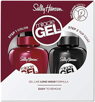 Sally Hansen Miracle Gel Nail Polish, Dig Fig and Top Coat, Value Pack | Amazon (US)