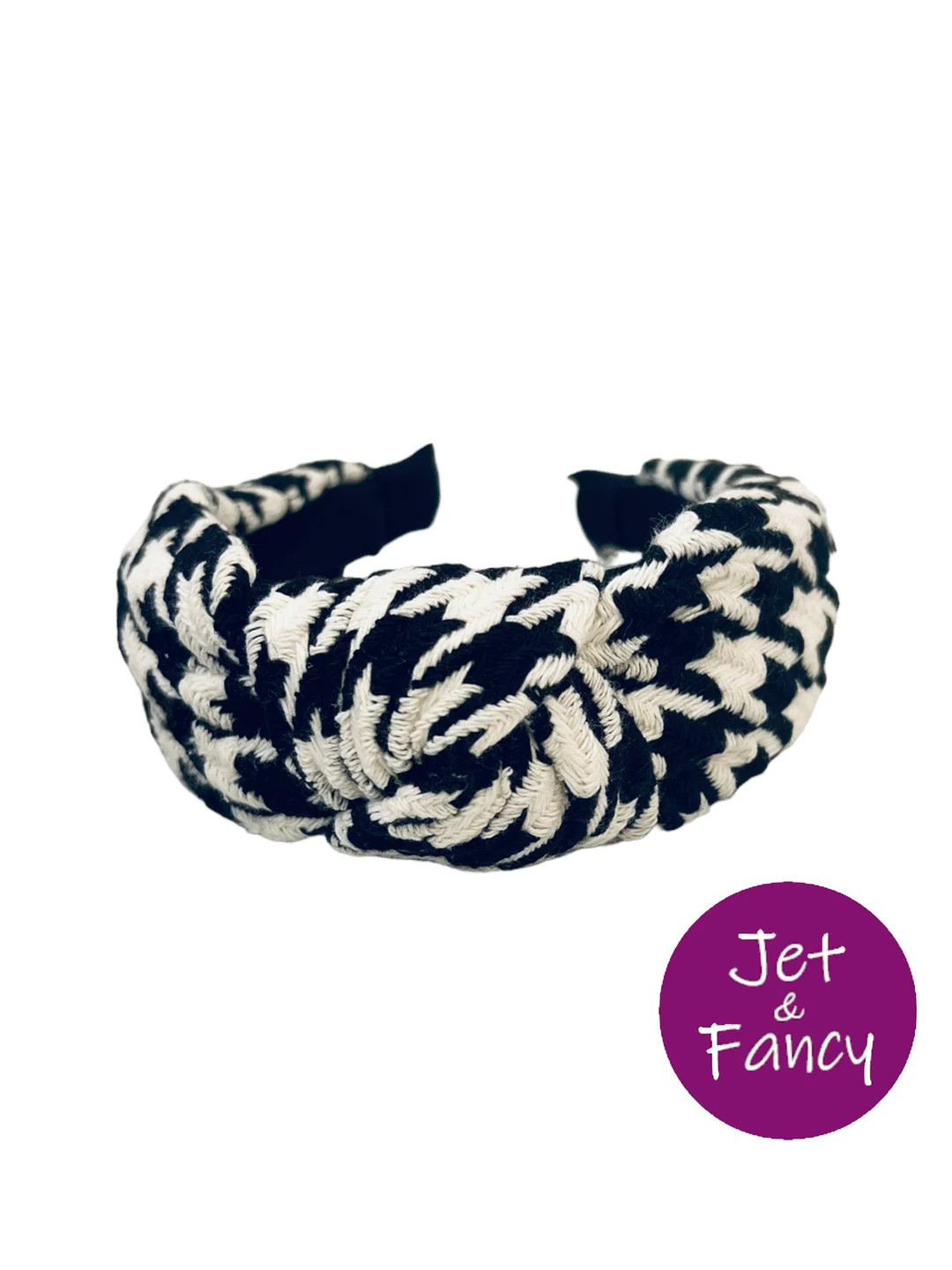 Black & white houndstooth knotted headband | Etsy (US)