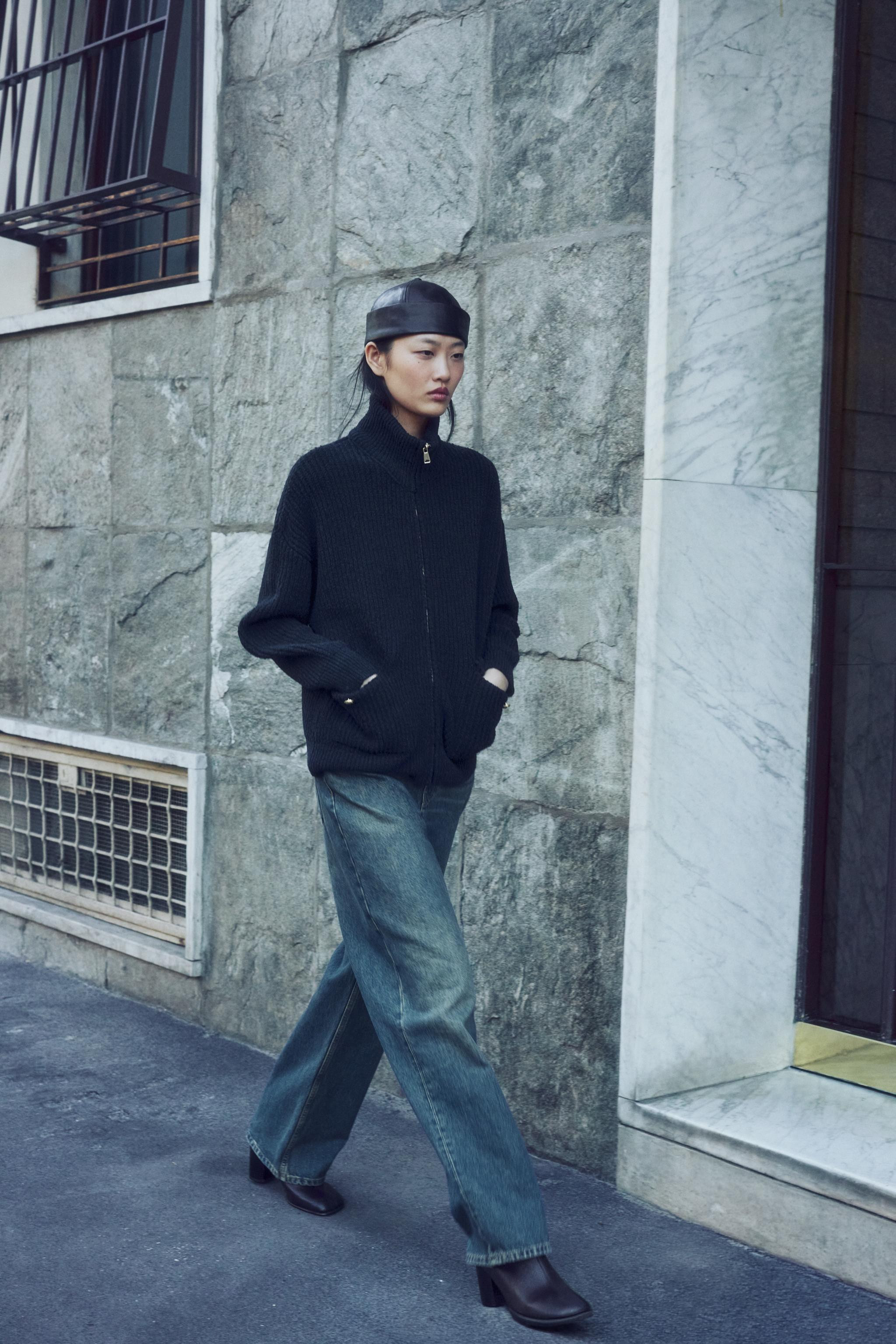 LONG KNIT JACKET | Zara US