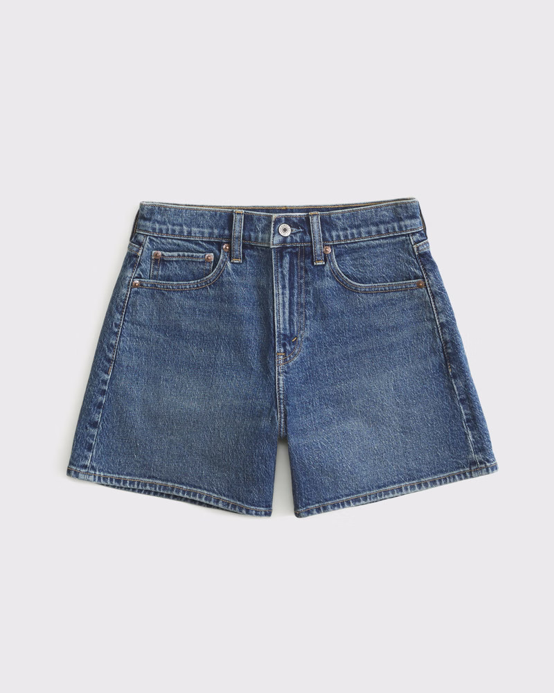 Women's High Rise Dad Short | Women's Bottoms | Abercrombie.com | Abercrombie & Fitch (US)
