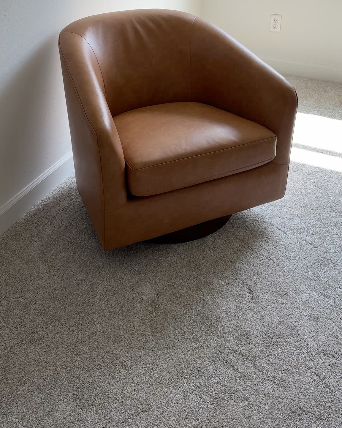 Better Homes and Garden Bradford wooden base swivel chair. #walmart