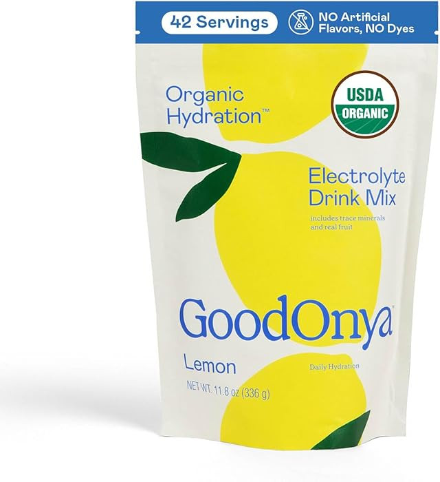 GOODONYA Organic Hydration Electrolyte Drink Mix, Certified Organic Hydration Powder, Non-GMO, Bi... | Amazon (US)