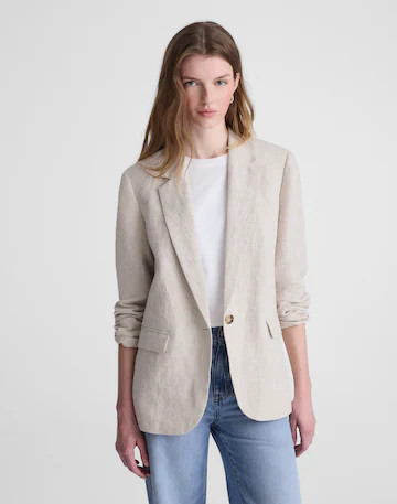 The Mercer Relaxed Blazer in 100% Linen | Madewell