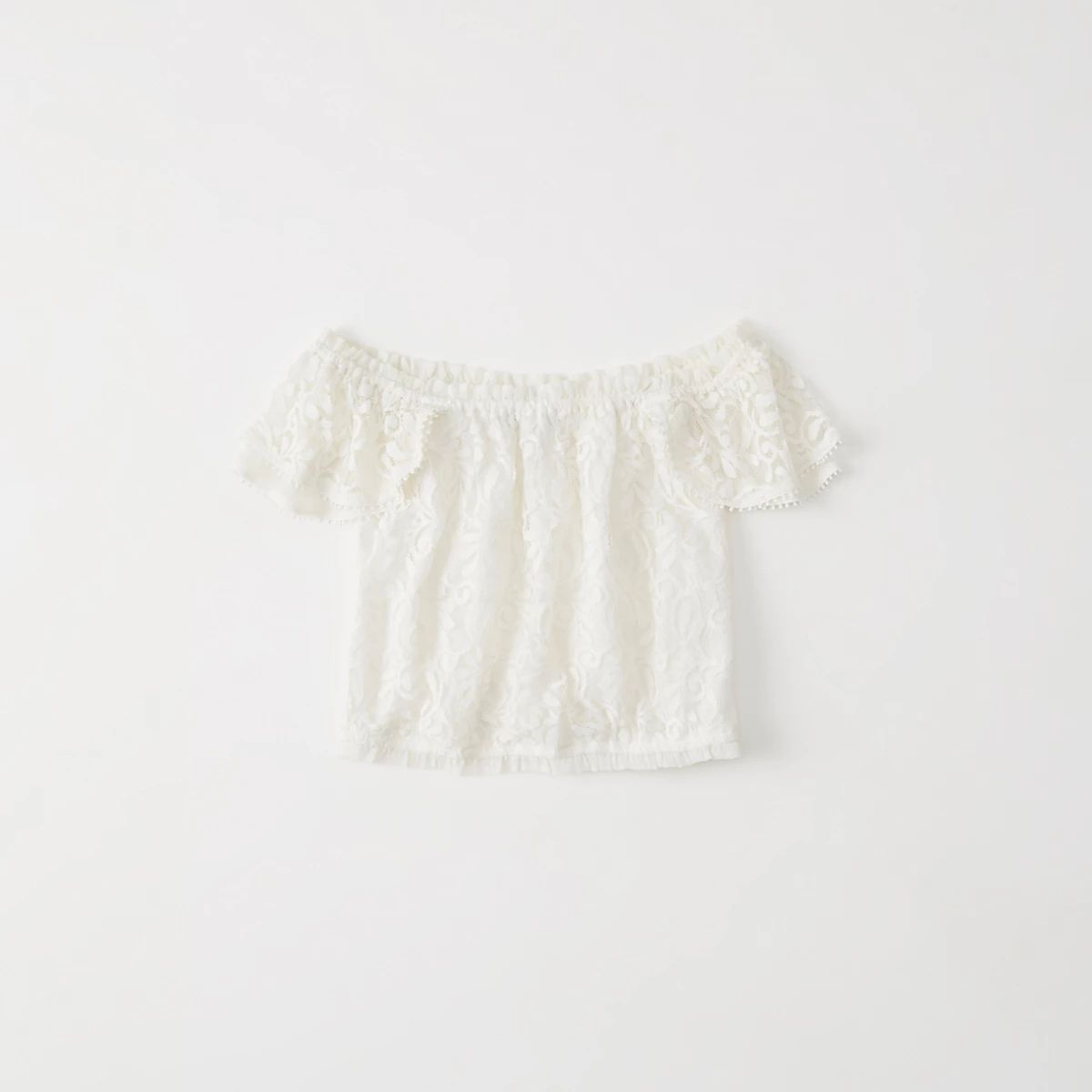 Off-The-Shoulder Lace Top | Abercrombie & Fitch US & UK
