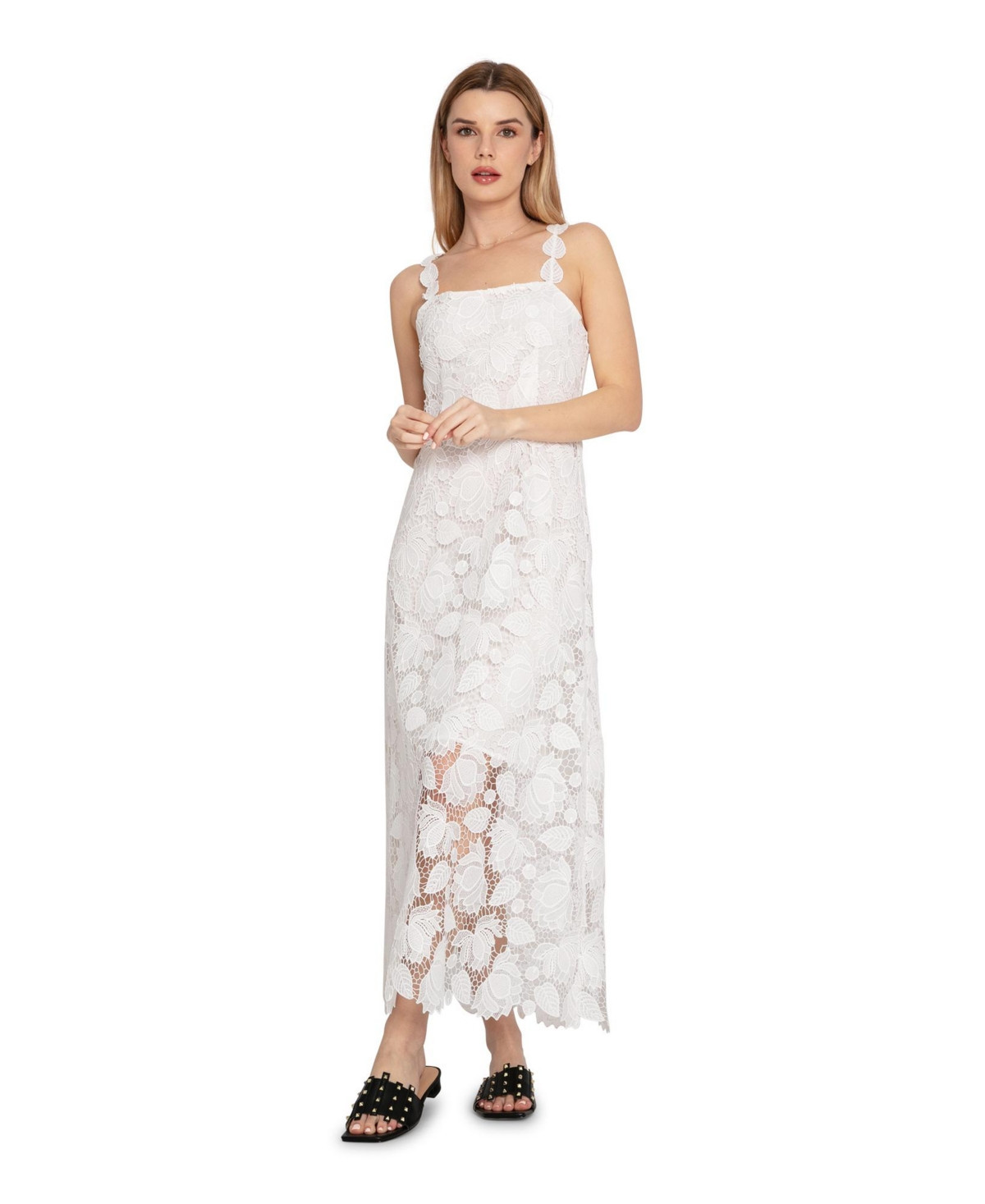 Belle & Bloom Women's Songbird Lace Maxi Dress - White | Macy's