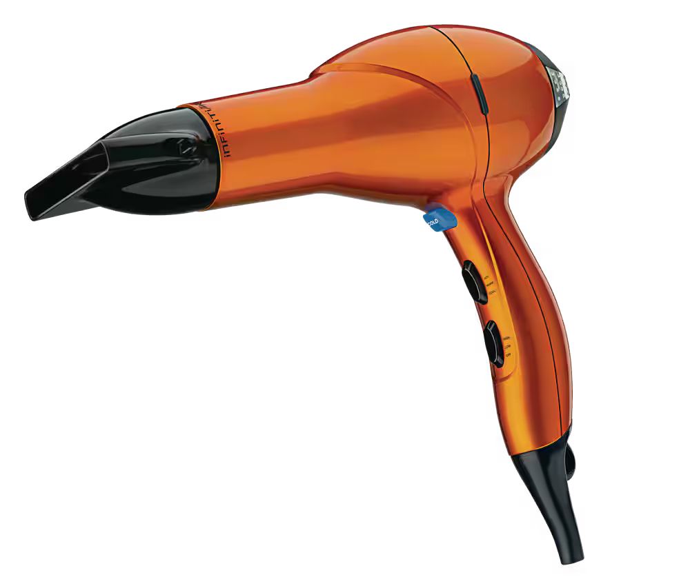 Infinity Pro by Conair 1875W Full-Size 2-Speed Ceramic Hair Blow Dryer with Diffuser, Orange | Canadian Tire
