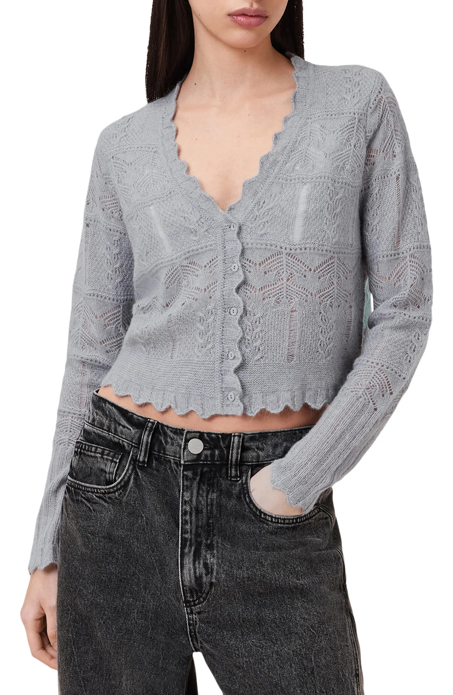 AllSaints Vanessa Wool & Alpaca Blend Cardigan | Nordstrom | Nordstrom