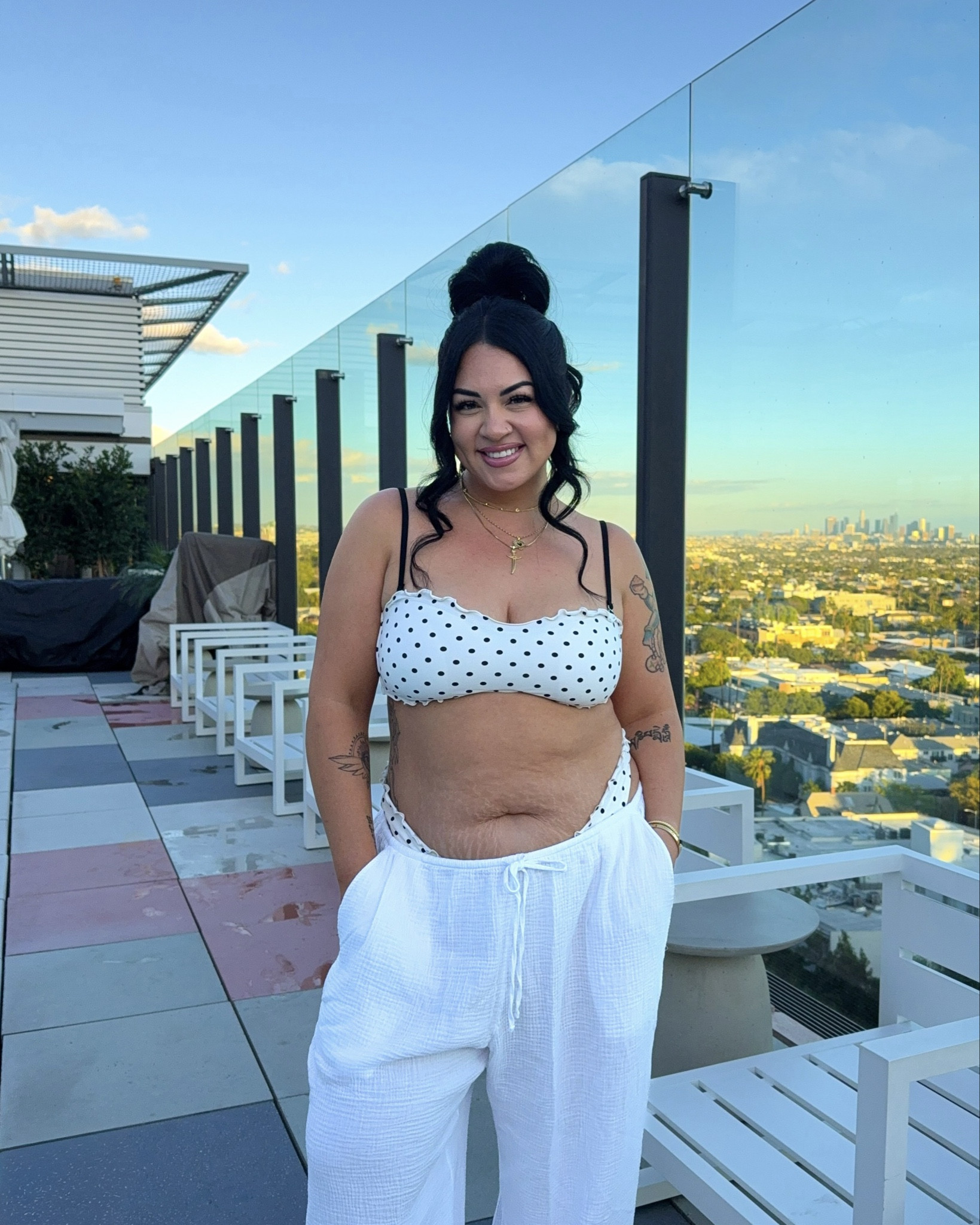 in an xl in both! but i’d size down to a large for the pants 

#LTKootd #LTKMidsize #LTKSwim