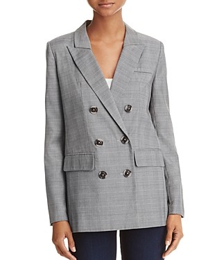 Aqua Plaid Double-Breasted Blazer - 100% Exclusive | Bloomingdale's (UK)