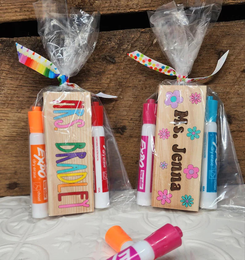 Personalized Teacher Whiteboard/Chalkboard Eraser Gift Set, Hand Painted,  Thank You Gift, Chalkb... | Etsy (US)