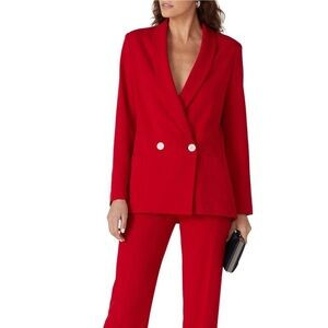 Black Halo Bjorn Red Blazer | Poshmark