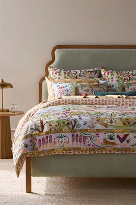 The Printed Cotton-Slub Duvet | Anthropologie (US)