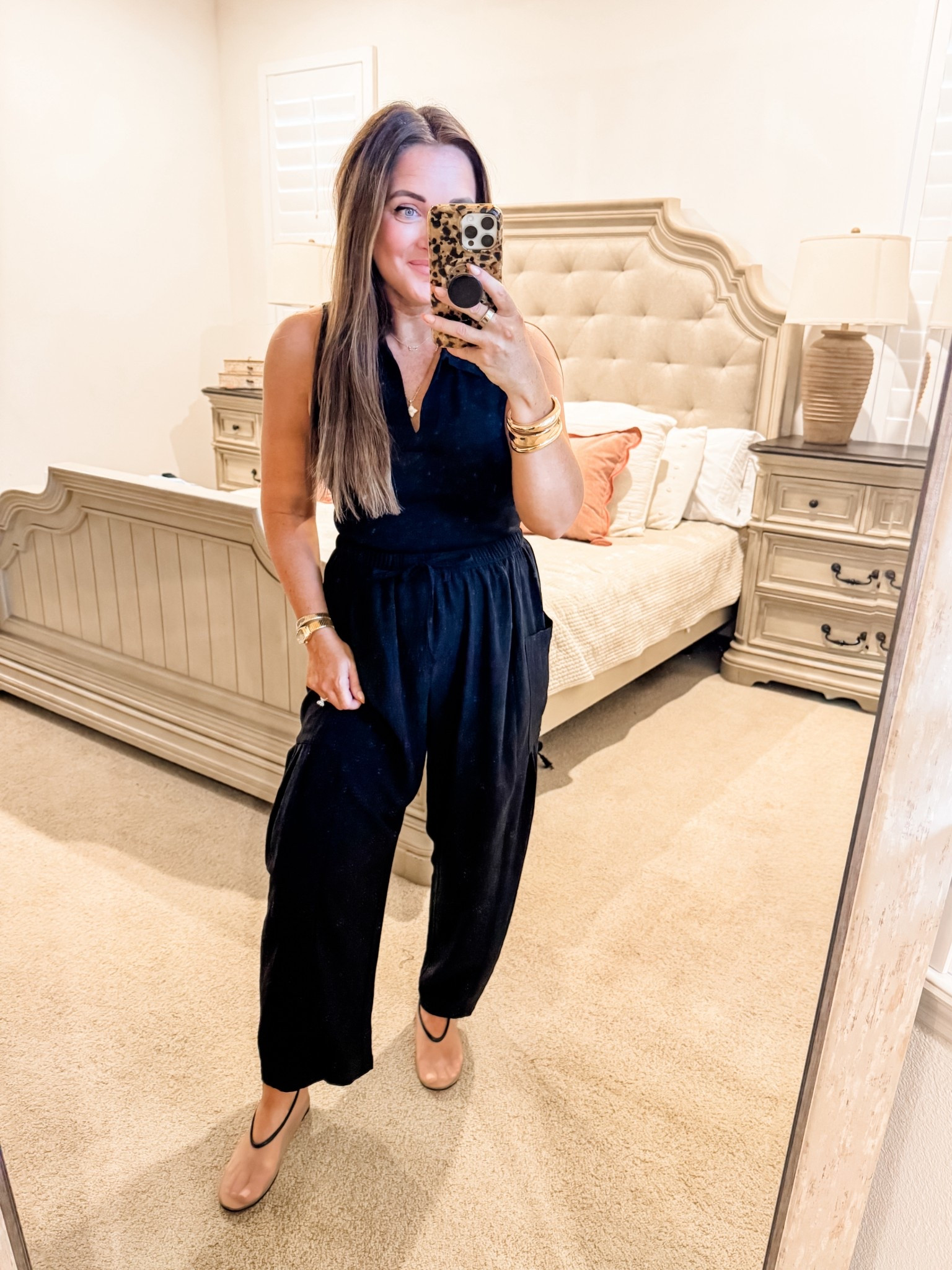 Top / Pants - M (tts) 
5’2” 145 lbs 
—
Amazon outfit | Amazon pants | Amazon flats | Mesh flats | Fall flats | Collared shirt | Collared top | Business casual | Casual office attire 

#LTKWorkwear #LTKFindsUnder50 #LTKShoeCrush