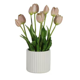 allen + roth 13-in Green, Pink Indoor Tulips Artificial FlowerItem #4132137 |Model #963751 | Lowe's