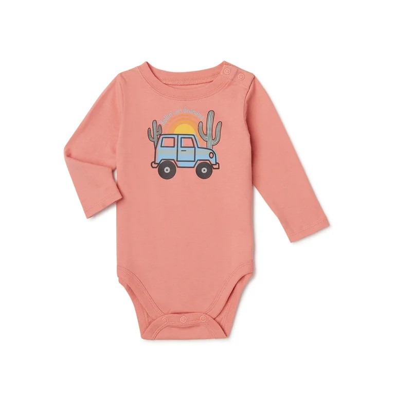Garanimals Baby Boys Long Sleeve Bodysuit, Sizes 0M-24M | Walmart (US)