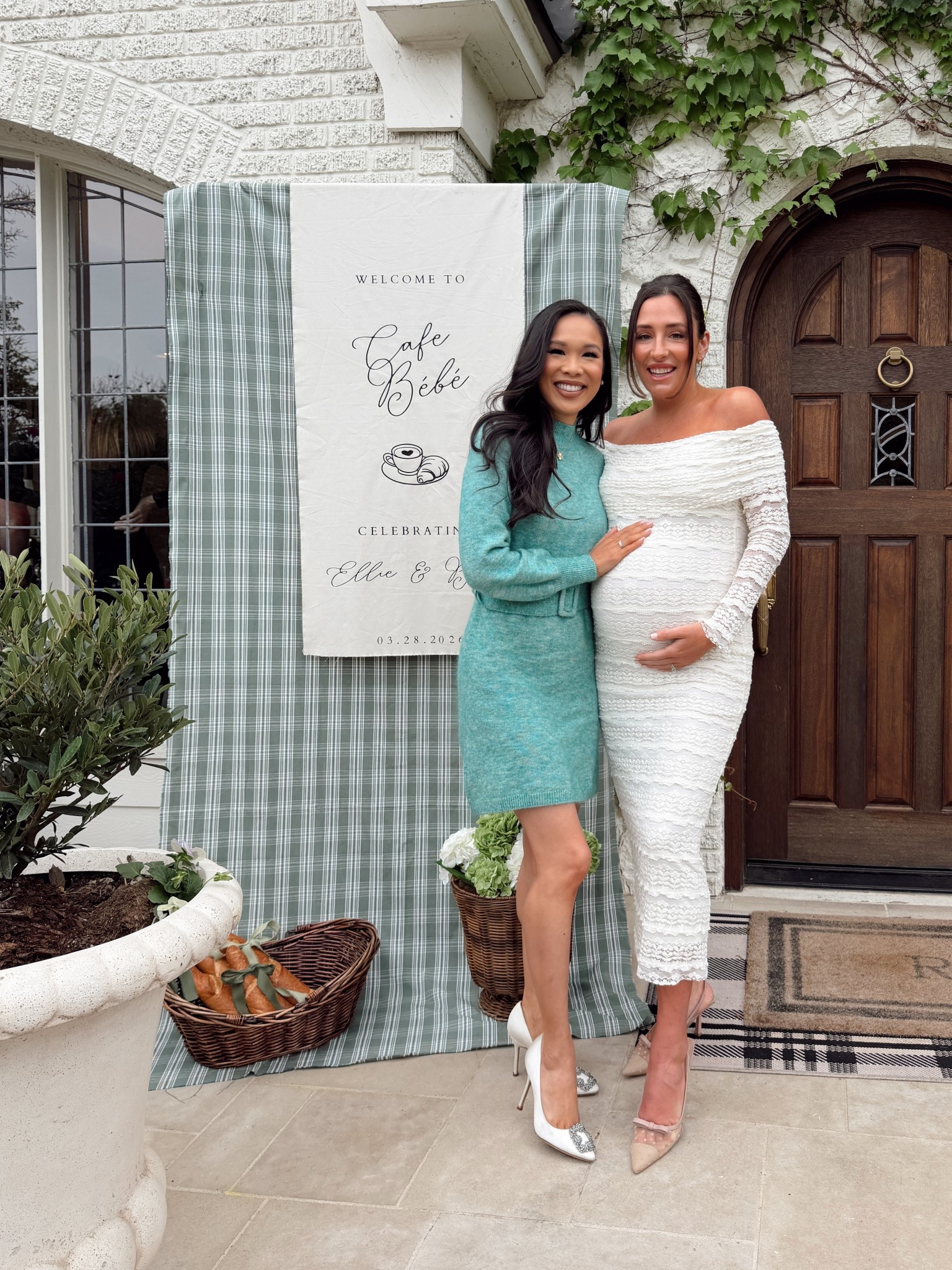 Baby shower outfits for Mama and guests! I love how I got to wear this sezane dress three years ago and it’s perfect for so many occasions. I love the material, it’s warm, beautiful and it’s bump friendly since when I wore it three years ago when I was eight months pregnant. Mama is wearing a beautiful floral lace dress. 

#LTKBump #LTKmomlife #LTKBaby