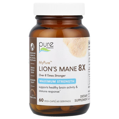 Pure Essence MyPure™, Lion's Mane 8X, Maximum Strength, 60 Vegi-Caps | Target