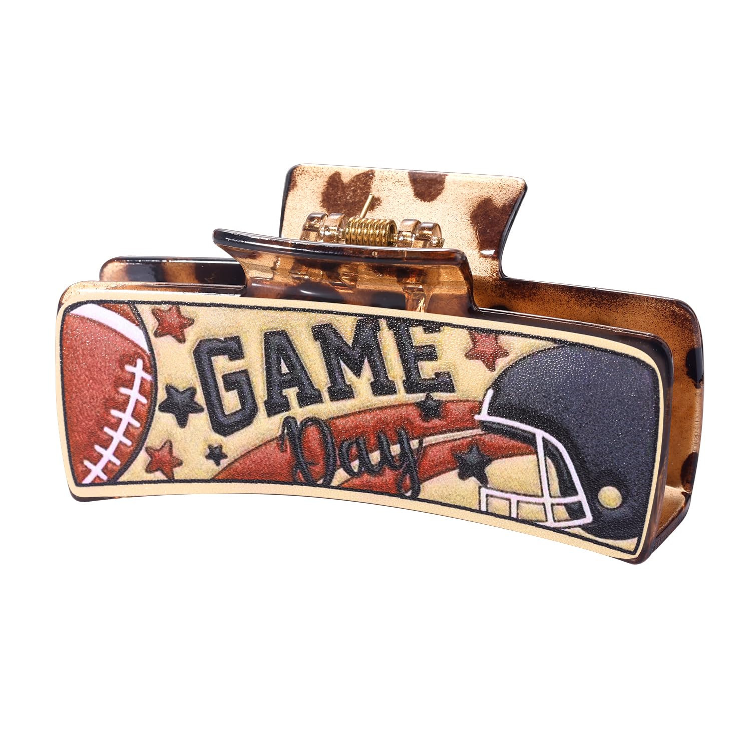 Game Day Hair Clips Football Hair Claw Clips for Women Large Nonslip Tortoise Acrylic Hair Claws Game Day Accessories Outfits Sport Team Spirit Day Football Mom Accessories Party Favors Gifts | Amazon (US)