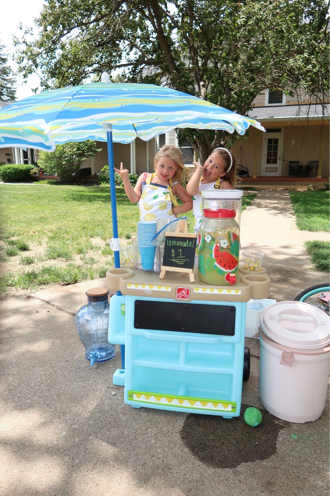 the perfect summer lemonade stand 🩵🍋 easy to spray off before putting away!

#LTKKids