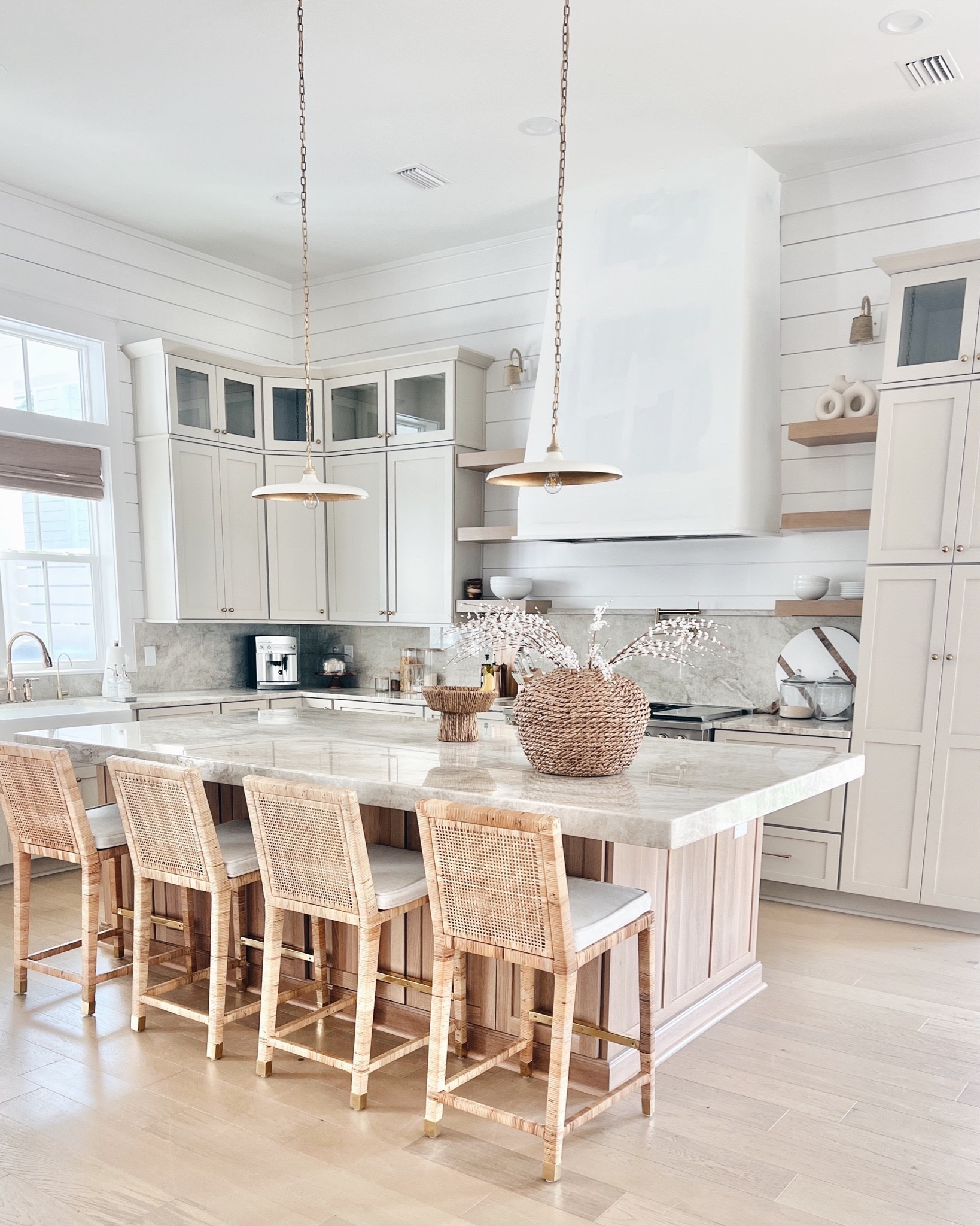 Modern coastal kitchen. These stools are from the last kitchen but I linked our new ones too. 

#LTKstyletip #LTKhome