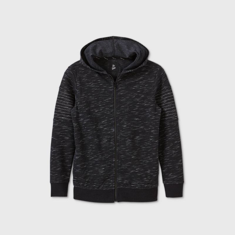 Boys' Moto Sleeve Zip Hoodie Sweatshirt - art class™ | Target