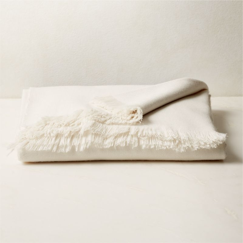 Alpaca White Throw Blanket + Reviews | CB2 | CB2