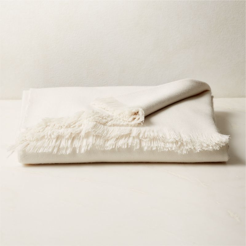 Alpaca White Throw Blanket | CB2 | CB2