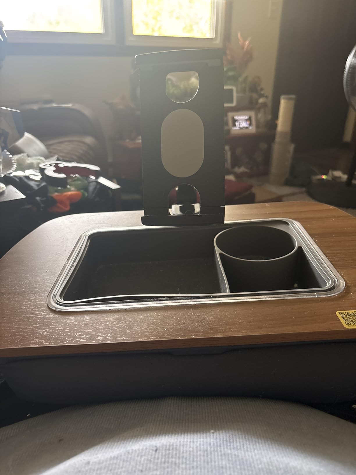 Lap Beanbag Tablet Pillow Stand,Adjustable iPad Holder with Snack Bowl,360° Rotating Clip for 4.... | Amazon (US)