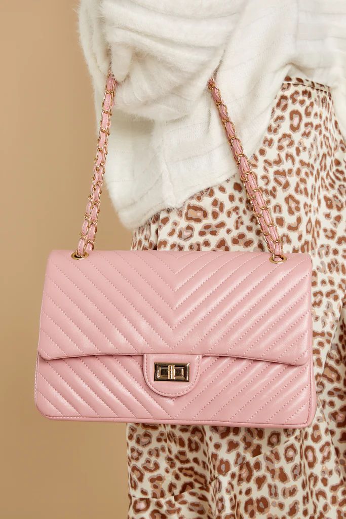 Polished And Poised Pink Bag | Red Dress 