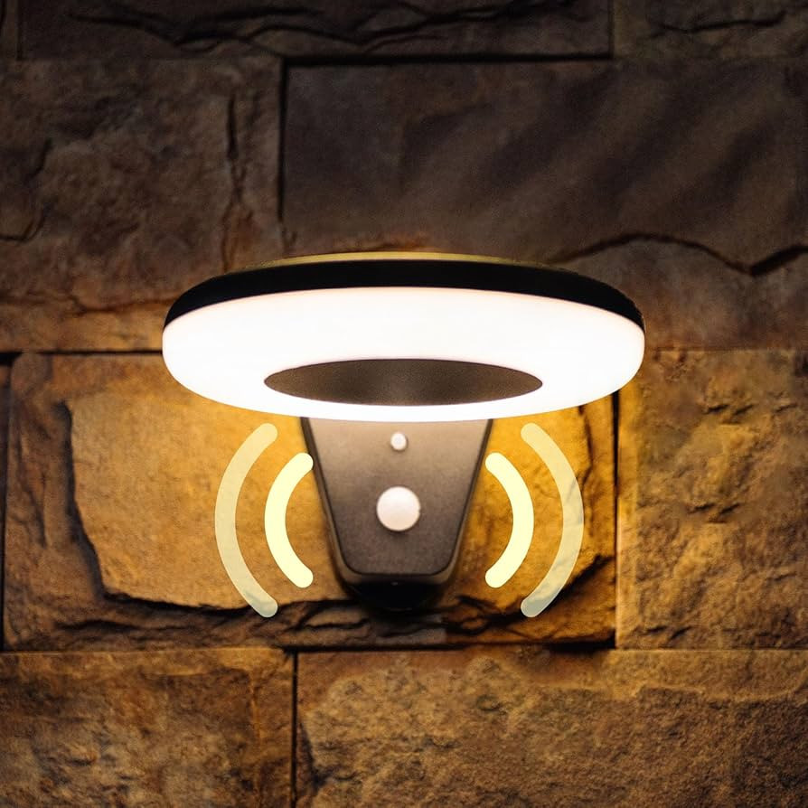 Yoolax Solar Porch Light Outdoor Wall Lights Motion Activated Aluminum Waterproof Solar Wall Sconces for House,Garage, Deck (Round 2 Pack) | Amazon (US)