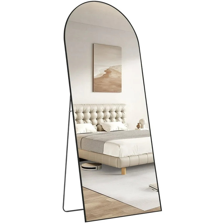 CONCETTA 71"x26" Arched Full Length Mirror, Full Body Standing Mirror Floor Mirrors, Black | Walmart (US)