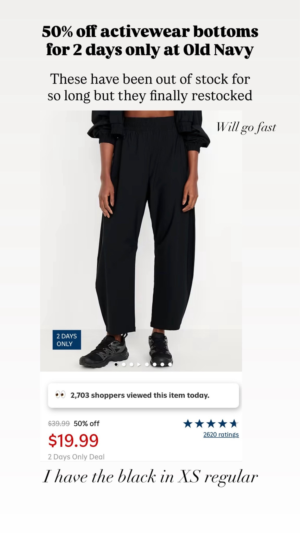 Old Navy sleek tech barrel pants have finally restocked!!



#LTKSaleAlert #LTKOver40 #LTKSeasonal