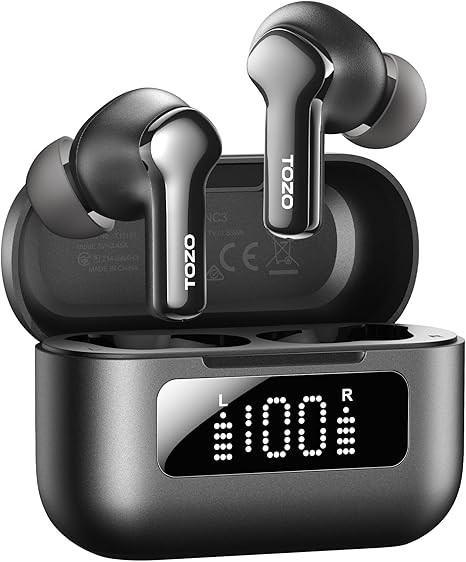 TOZO Hybrid Active Noise Cancelling Wireless Earbuds with 6 Mics AI Clear Call Ear Buds 68H Playt... | Amazon (US)