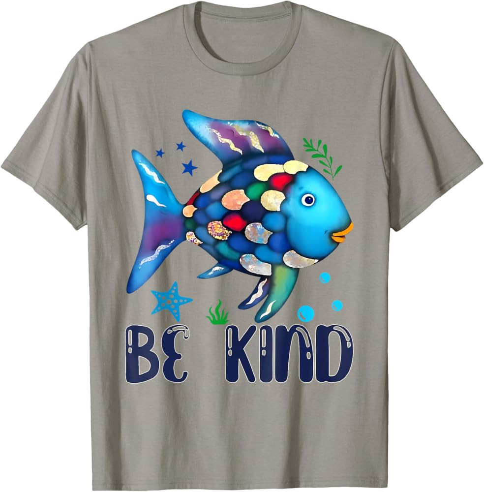 Be Kind Rainbow Fish World Book Day Rainbow Scale Fish T-Shirt | Amazon (US)
