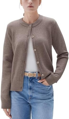 SUUKSESS Women Chunky Cashmere Cardigan Sweaters Trendy Fall Fashion Button Up Long Sleeve Knit O... | Amazon (US)
