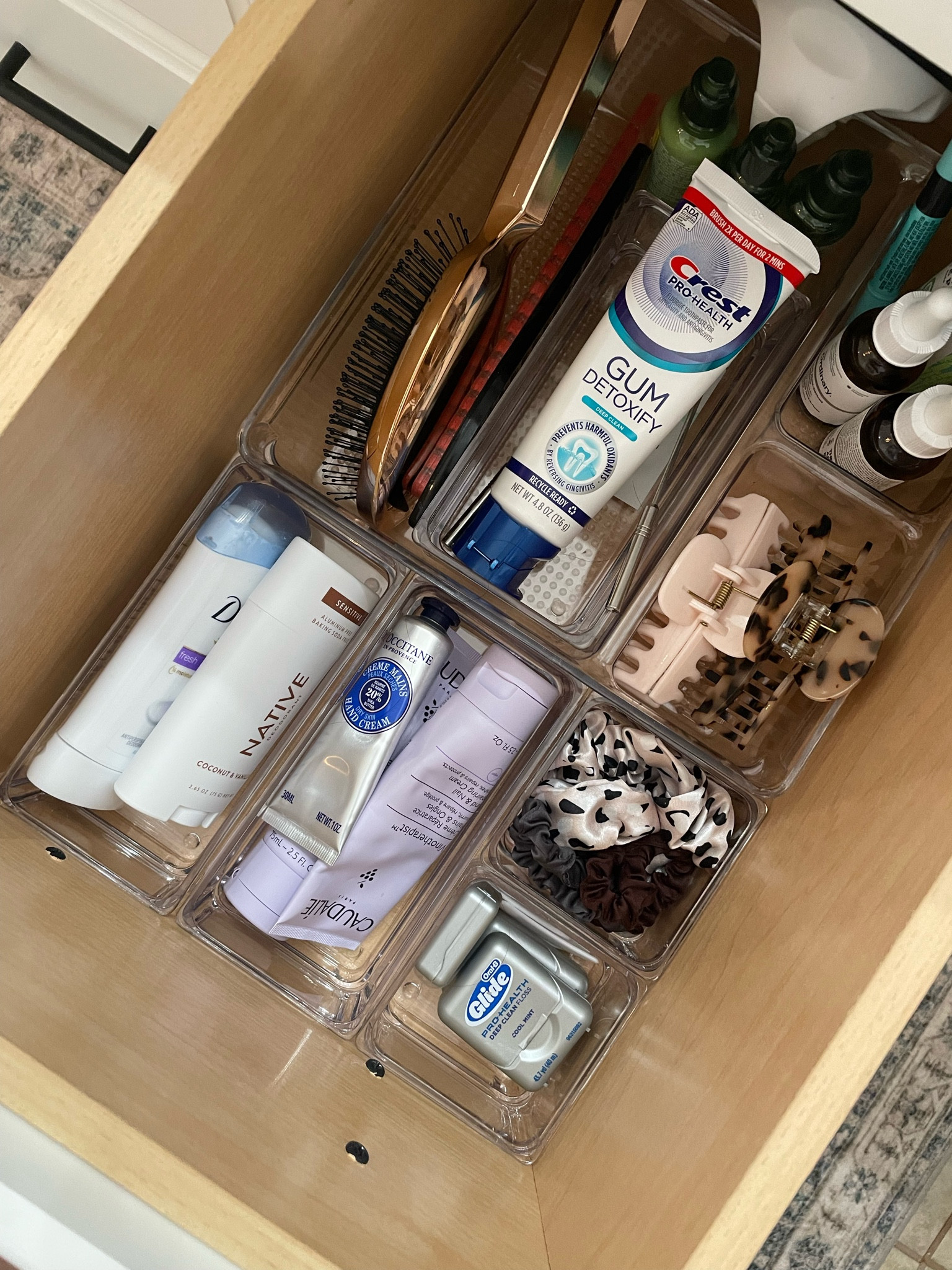 Bathroom drawer organization. Love these clear acrylic containers + they are so affordable 🤍

#LTKhome #LTKsalealert #LTKfindsunder50
