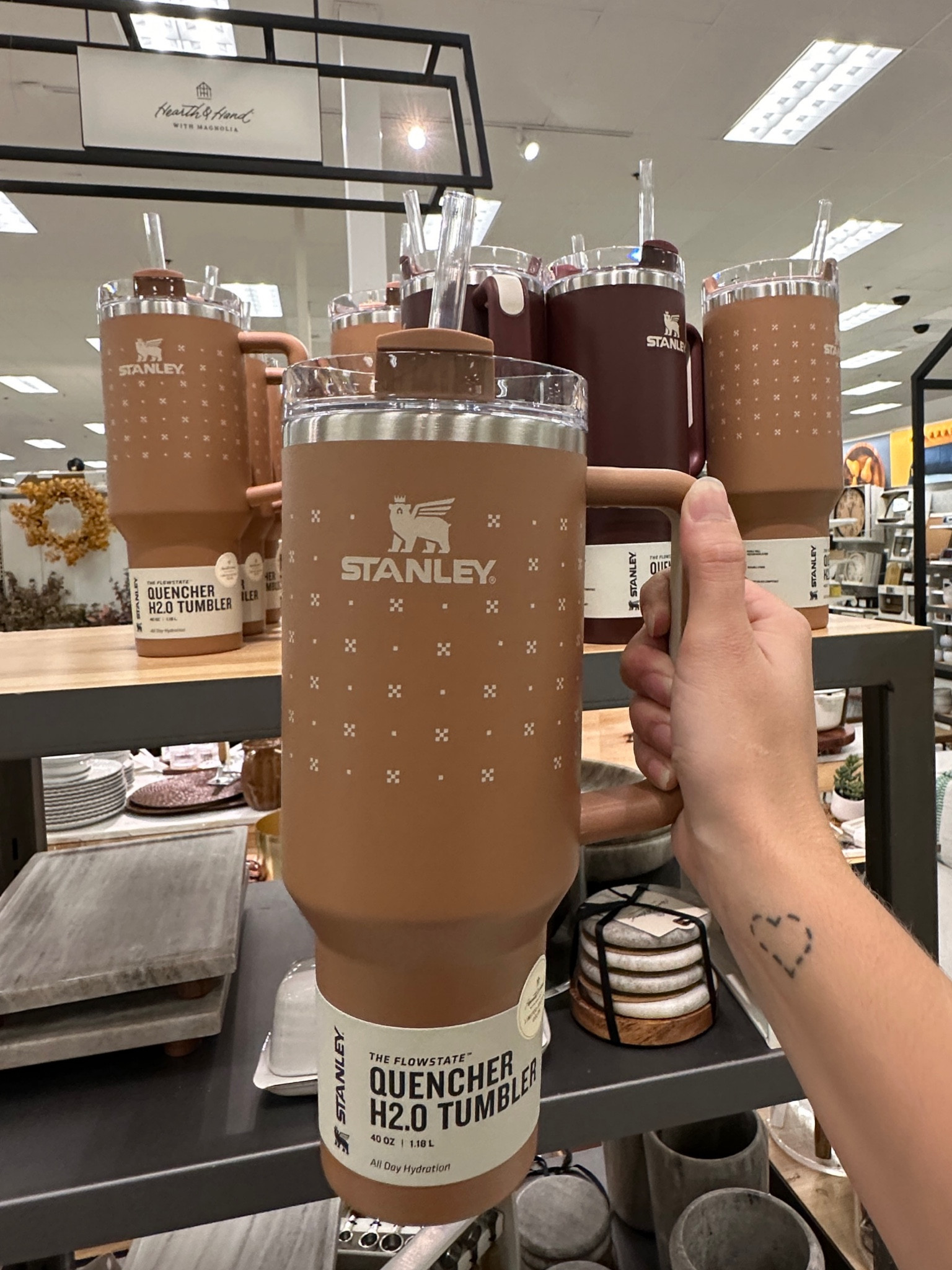 Stanley x Hearth and Hand Magnolia new fall colors

Burgundy, tan, white, stainless mug, stainless steel water bottle, insulated, 40oz flow state h2.0 quencher tumbler, classic legendary mug 

#LTKfindsunder50 #LTKfindsunder100 #LTKhome