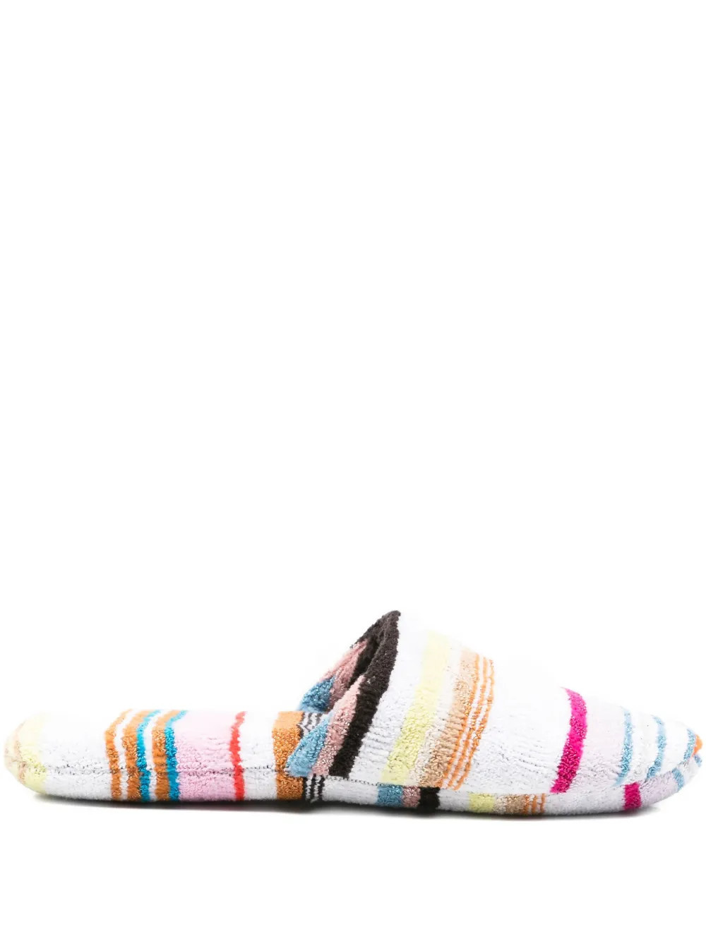 Missoni Giacomo striped cotton slippers - White | Farfetch Global