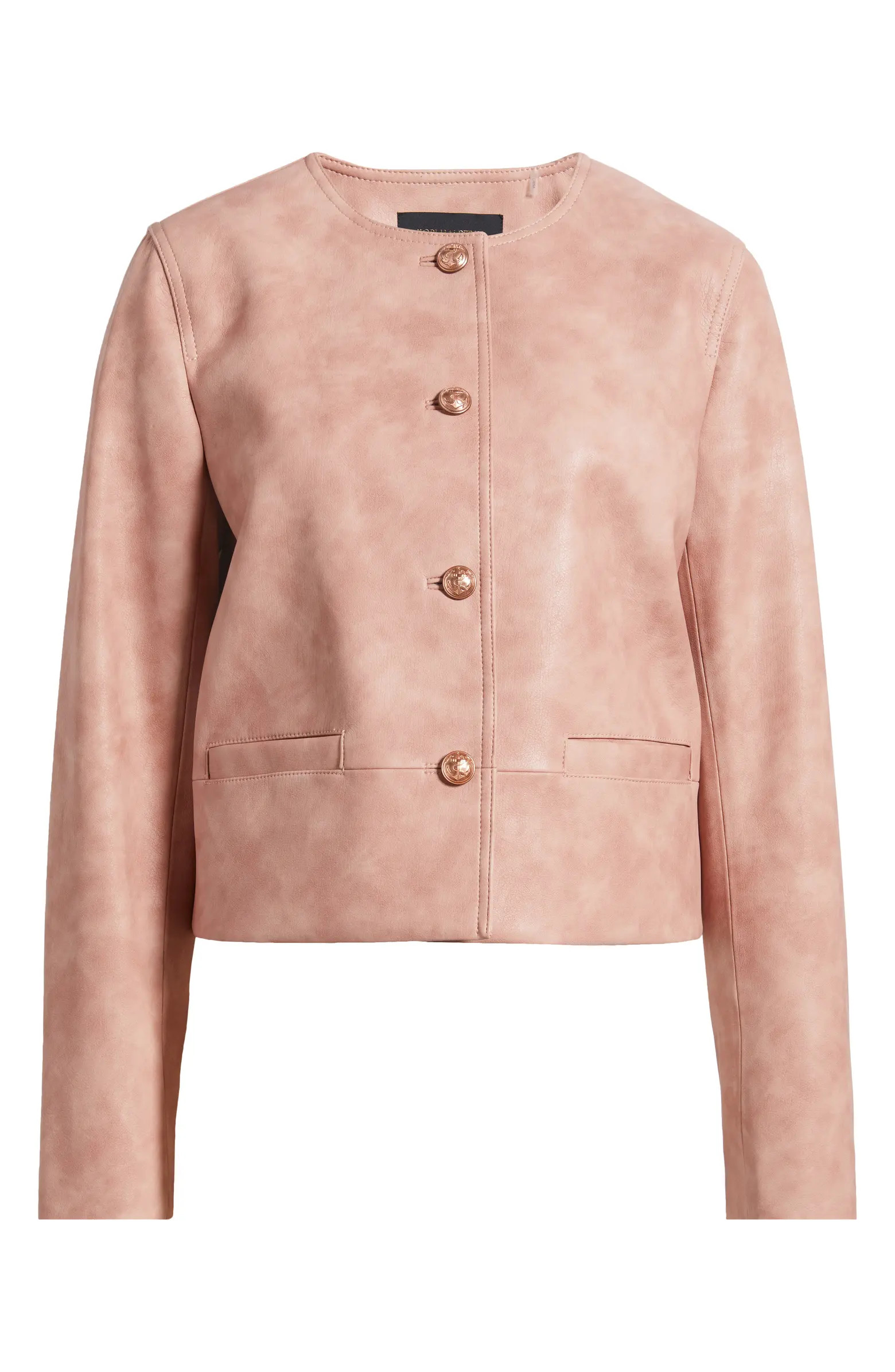 Lyles Faux Leather Crop Jacket | Nordstrom