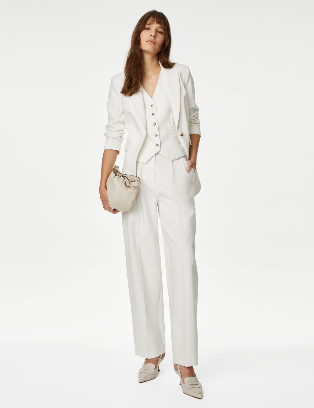Pleat Front Relaxed Trousers | Marks & Spencer (UK)