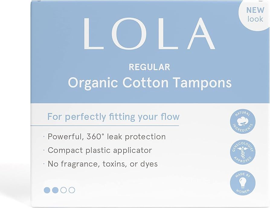 LOLA Organic Cotton Tampons - Tampons Regular, Period Feminine Hygiene Products, HSA FSA Approved... | Amazon (US)