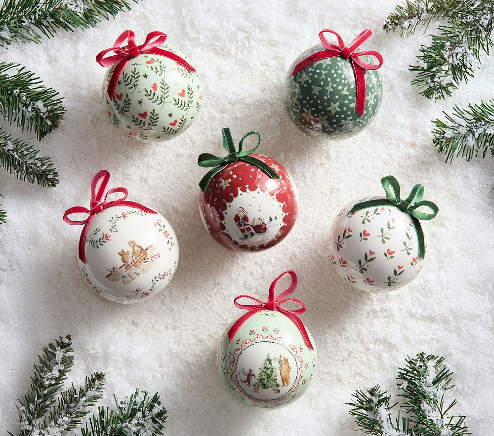 Riley Sheehey Patterned Ball Ornaments, Set of 6 | Pottery Barn Kids