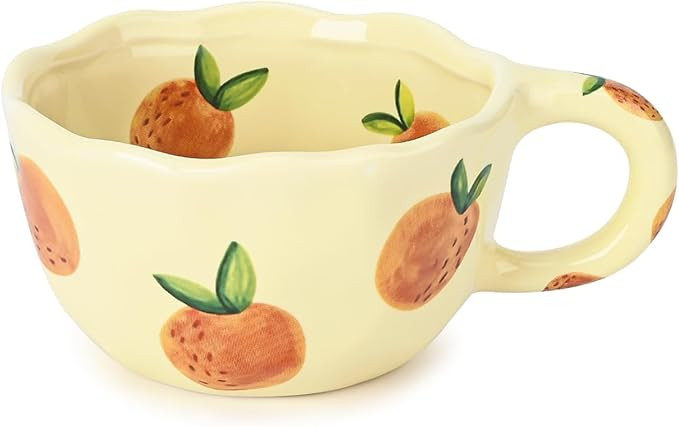 Koythin Ceramic Coffee Mug, Cute Floral Fruit Cup, Couple Mugs 8.5 oz/250 ml for Latte Tea Milk, ... | Amazon (US)
