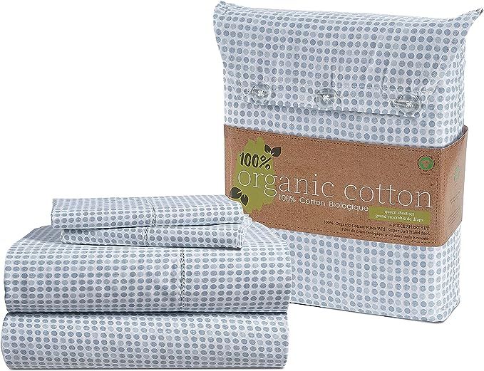 100% Organic Cotton Twin XL Sheets Set, 3-Piece Pure Organic Cotton Percale Sheets, Cotton Bedshe... | Amazon (US)