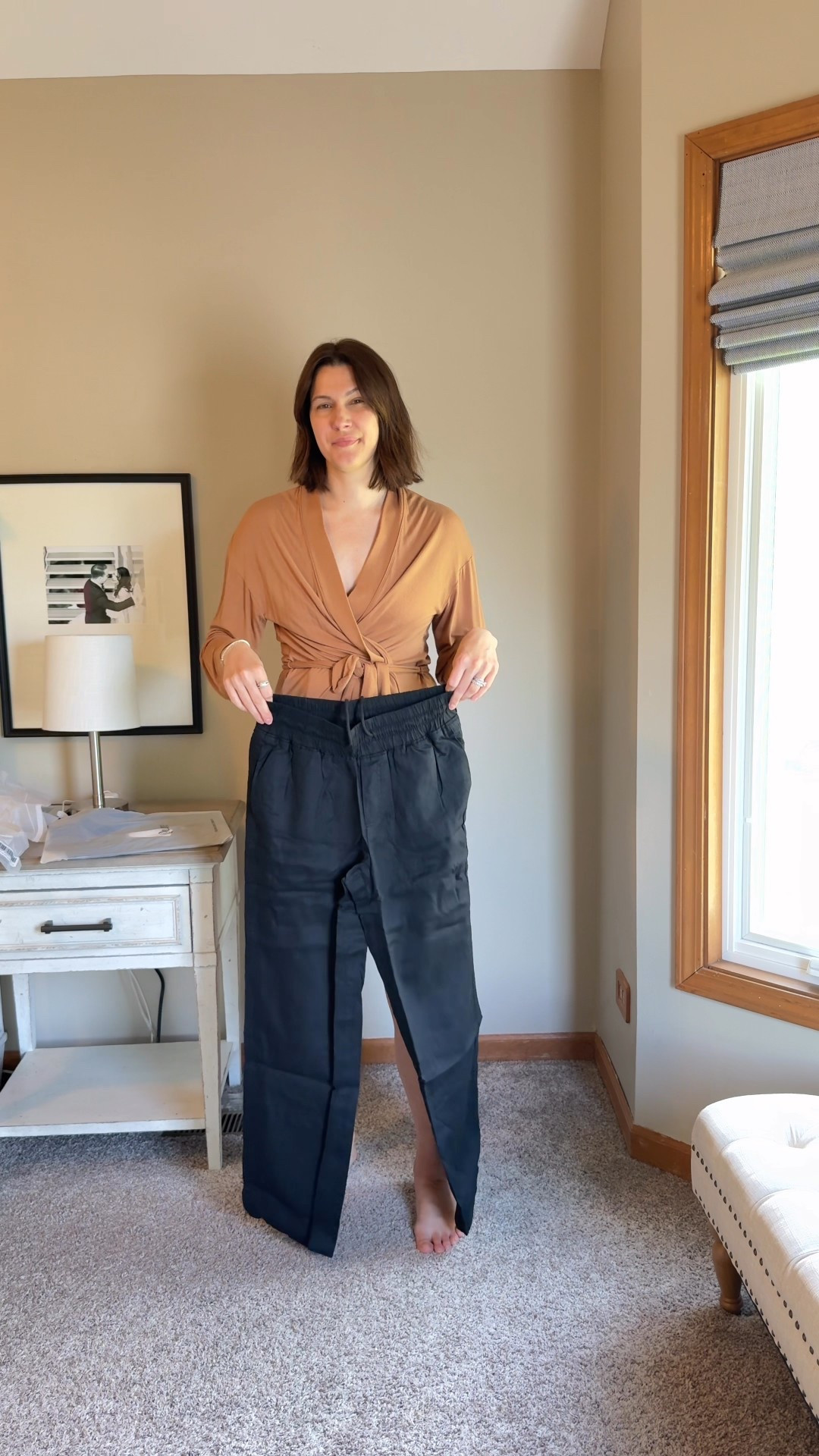 Quince linen set for a SAHM on the go wanting a cute easy and cool sets!

All 4 pieces are in a Medium, the tan shirt is tighter in the hips  - I’d suggest going up a size. The pants have plenty of stretch in the waist and both the same style just in the driftwood and black 

Midsize, s

#LTKSaleAlert #LTKStyleTip #LTKFindsUnder50